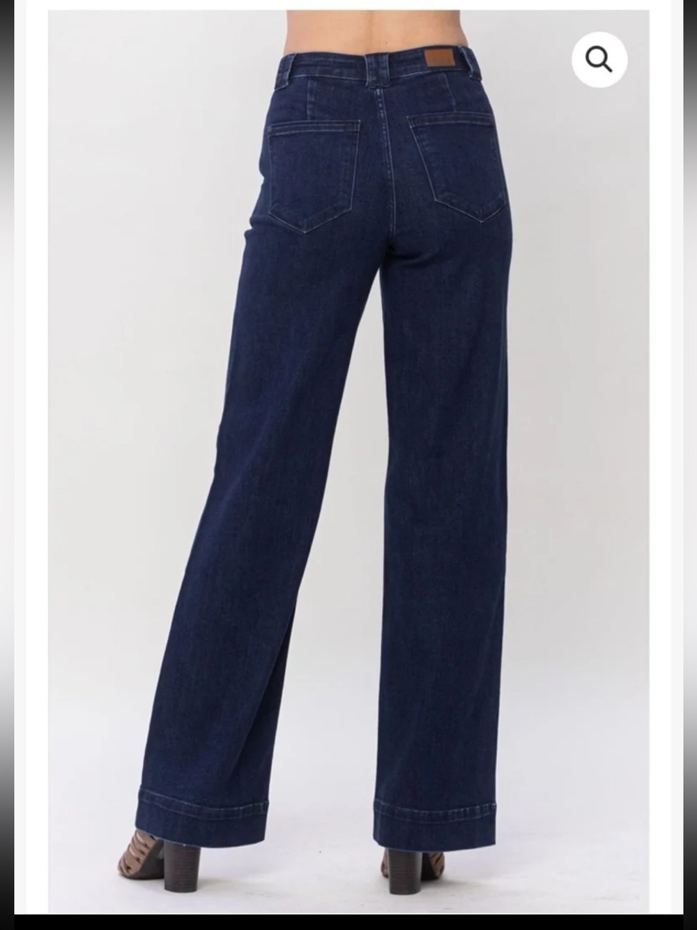 Judy Blue Trouser Wide Leg 82471 in Dark Wash size 11/30 - Picture 5 of 12